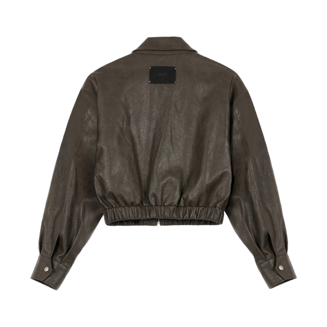 다이닛 에코 레더 봄버 밴디드 점퍼 다크 브라운(Deinet Eco Leather Bomber Banded Jumper Dark Brown) - 2