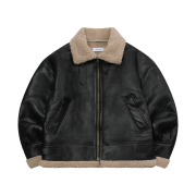 MUCENT Chive Leather Wapen Mustang Jacket Black