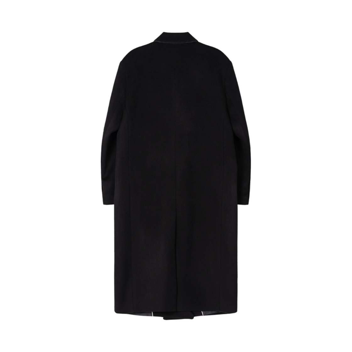 (W) 더오유 울 오버사이즈 롱 코트 블랙((W) Theohyou Wool Oversize Long Coat Black) - 2