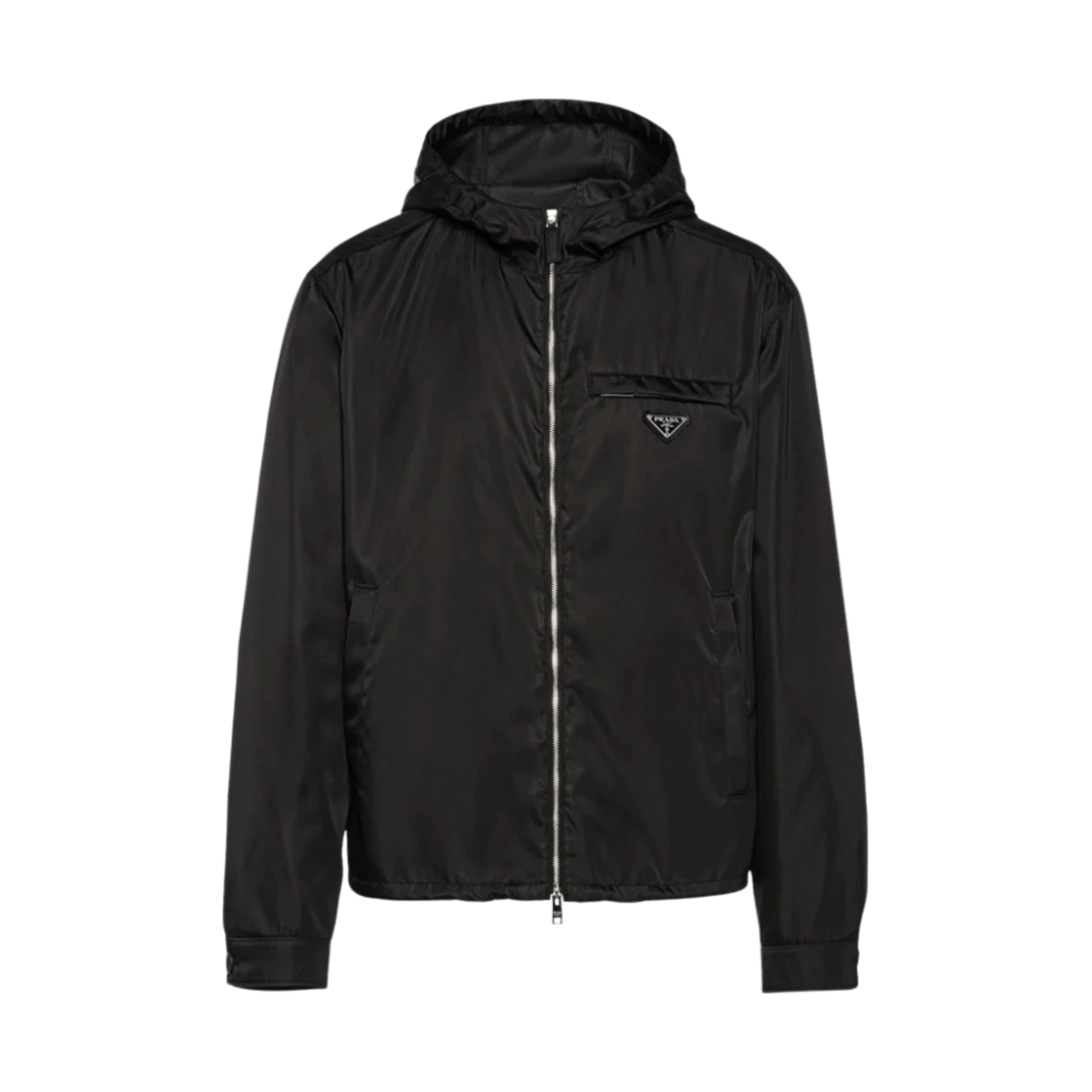 Prada Prada Re-Nylon Hooded Blouson Jacket Black · 48