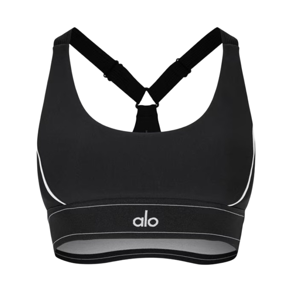 (W) 알로 요가 에어리프트 수트 업 브라 블랙