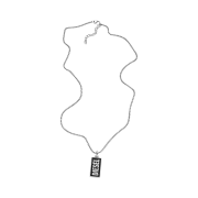 Diesel Dx1515 Agate Pendant Necklace Black Silver