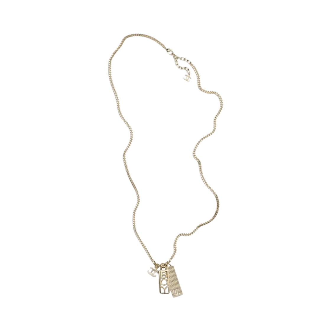 (W) 샤넬 네클리스 메탈 스트라스 & 골드 크리스탈((W) Chanel Necklace Metal Strass & Gold Crystal)