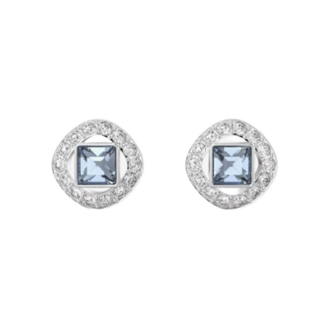 (W) 스와로브스키 엔젤릭 스터드 이어링 블루 로듐 플래팅((W) Swarovski Angelic Stud Earrings Blue Rhodium Plated) - 1