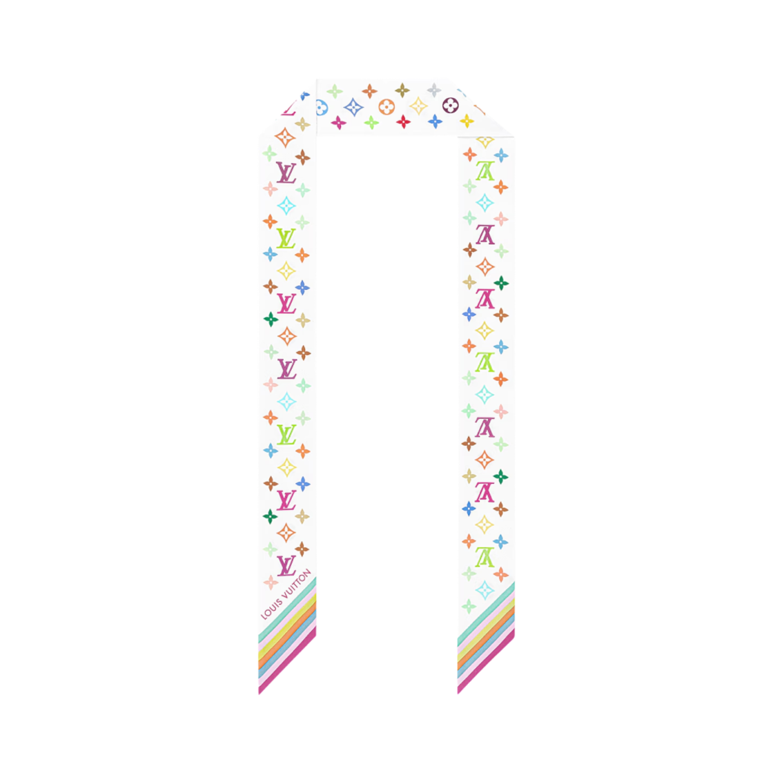 (W) 루이비통 x 무라카미 타카시 모노그램 멀티컬러 BB 방도 화이트((W) Louis Vuitton x Murakami Takashi Monogram Multicolor BB Bandeau White) - 1