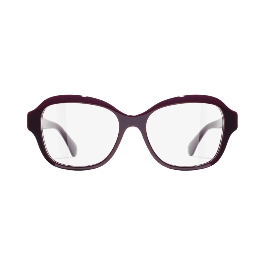 샤넬 스퀘어 프레임 아세테이트 글래스 펄 & 버건디(Chanel Square Eyeglasses Acetate Glass Pearls & Burgundy) - 1