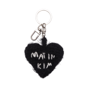 Matin Kim Heart Knit Keyring Black