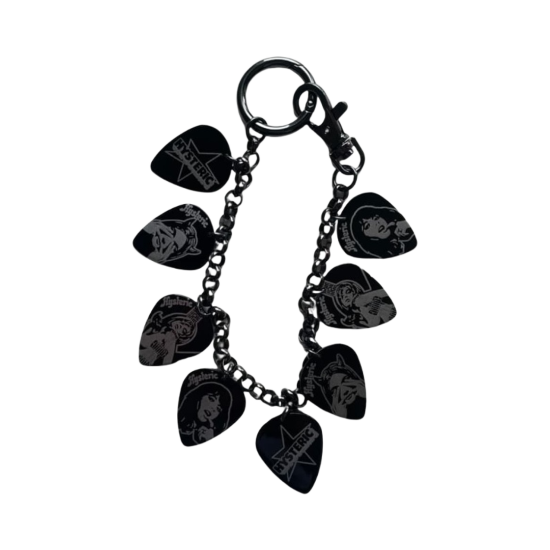 히스테릭 글래머 히스테릭 아크릴 키링 블랙(Hysteric Glamour Hysteric Acrylic Keyring Black)