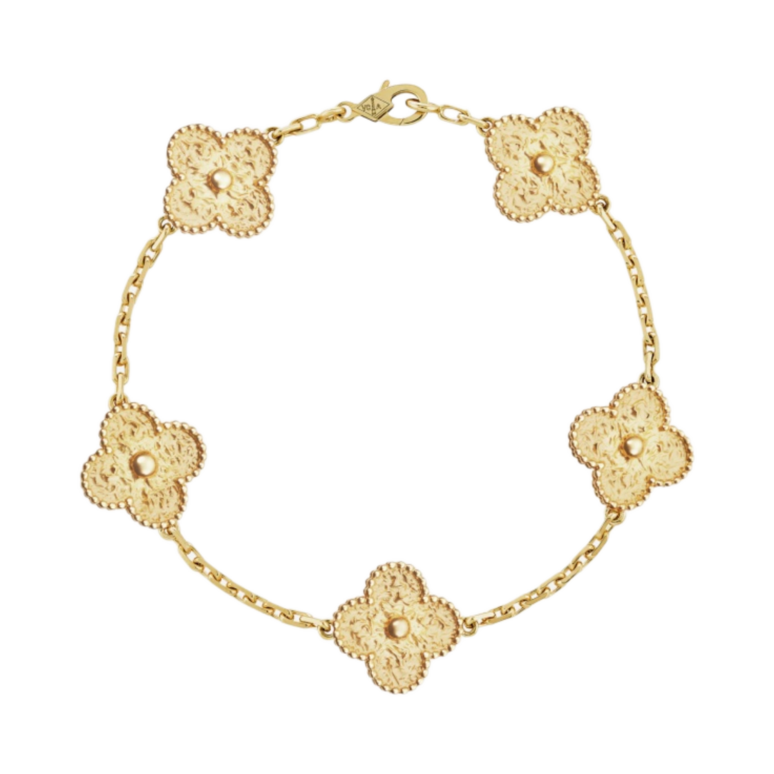 (W) 반 클리프 & 아펠 빈티지 알함브라 브레이슬릿 5 모티브 옐로우 골드((W) Van Cleef & Arpels Vintage Alhambra Bracelet 5 Motifs Yellow Gold)