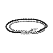 Diesel Dx1542040 Agate Bracelet Silver Black