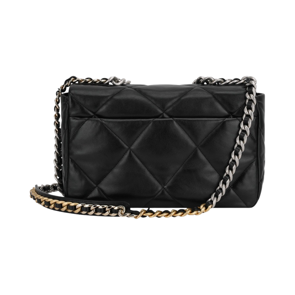 샤넬 19 라지 핸드백 램스킨 & 실버 메탈 블랙(Chanel Large 19 Handbag Lambskin & Silver Black) - 2