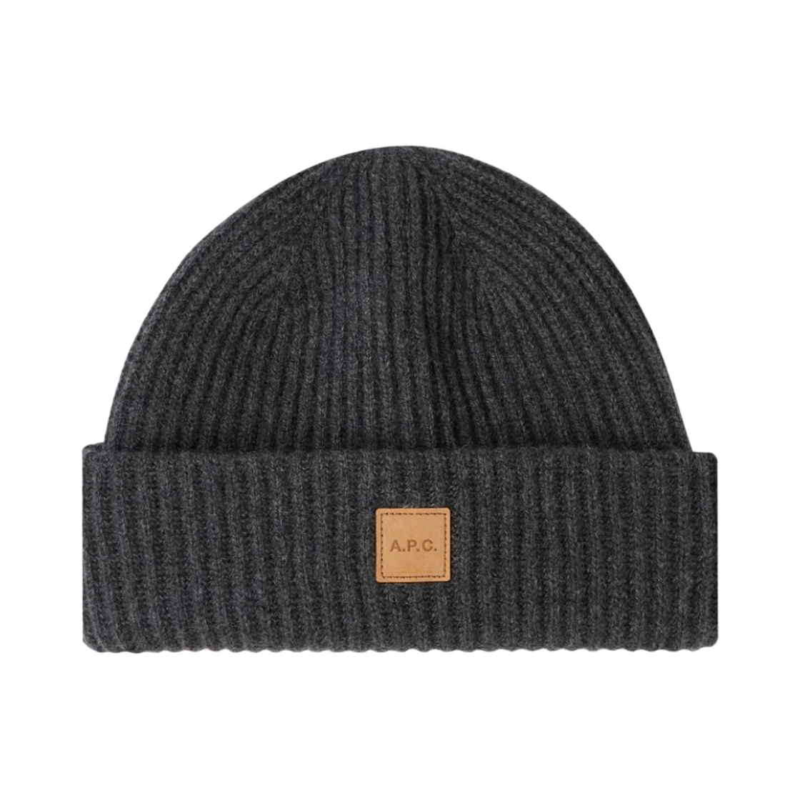 WVBBR-M25075-PLC A.P.C. Michele Knit Beanie Heather Charcoal Grey