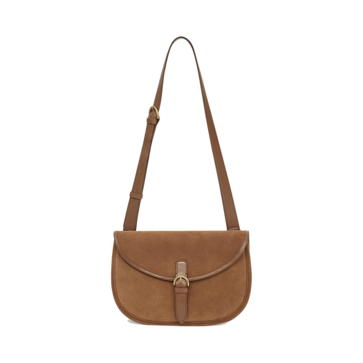P0000EMI Kindersalmon Women Margo Suede Crossbody Bag Caramel