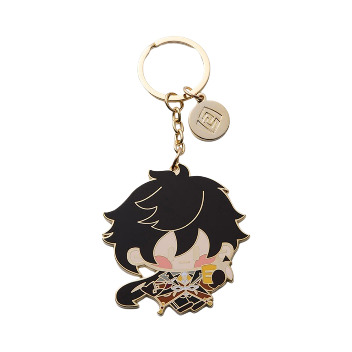 6974096530380 Genshin Metal Keychain Chibi Character Zhongli