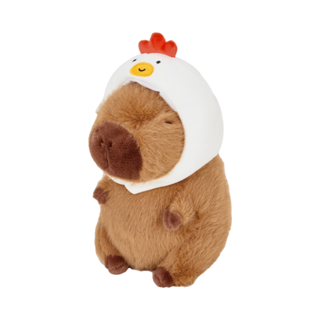 더 그린 파티 카피바라 치킨 햇 봉제 인형 브라운(The Green Party Capybara Chicken Hat Plush Doll Brown)