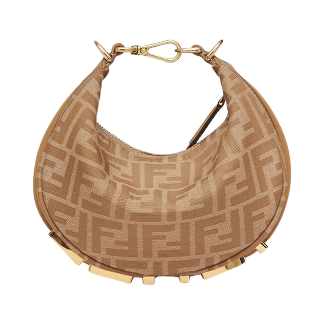 8BS081ALP3F1Q5T Fendi Fendigraphy FF Fabric Mini Bag Beige