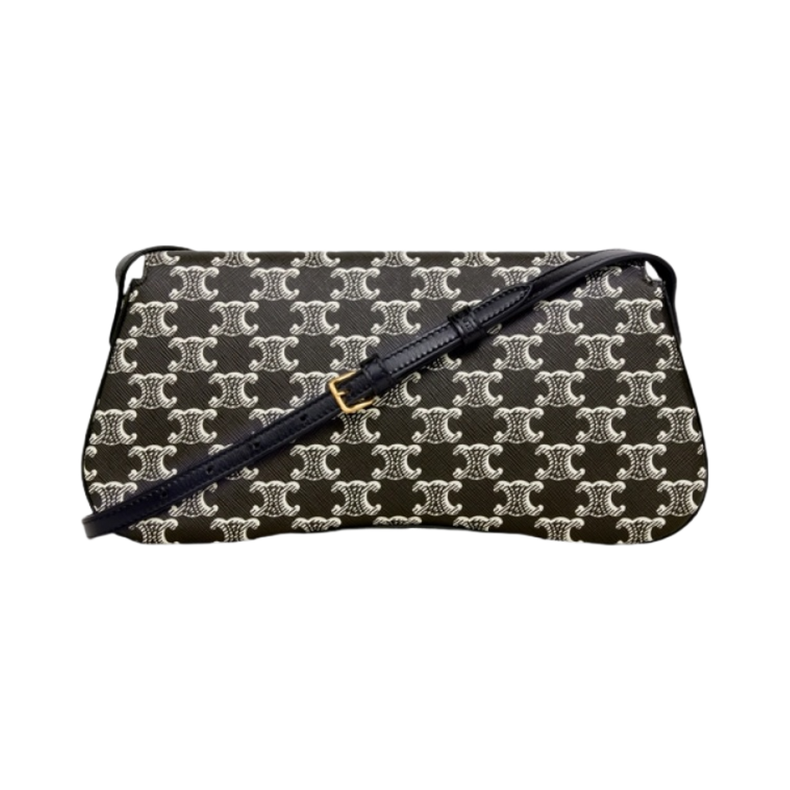 셀린느 투톤 트리옹프 캔버스 미디움 롤라 백 블랙(Celine Medium Lola Bag In Triomphe Canvas Two-Tone Black) - 2