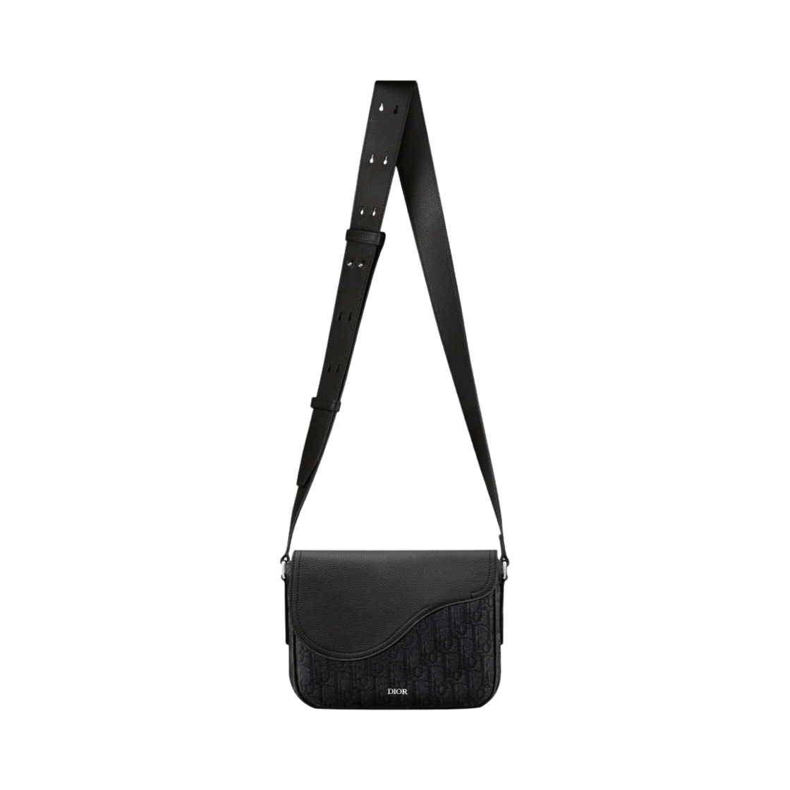 디올 미니 새들 메신저백 그레인드 카프스킨 & 블랙 디올 오블리크 자카드(Dior Mini Saddle Messenger Bag Grained Calfskin & Black Dior Oblique Jacquard) - 4
