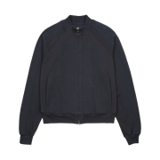 YIYAE Irregular Rib Zip-up Jacket Charcoal
