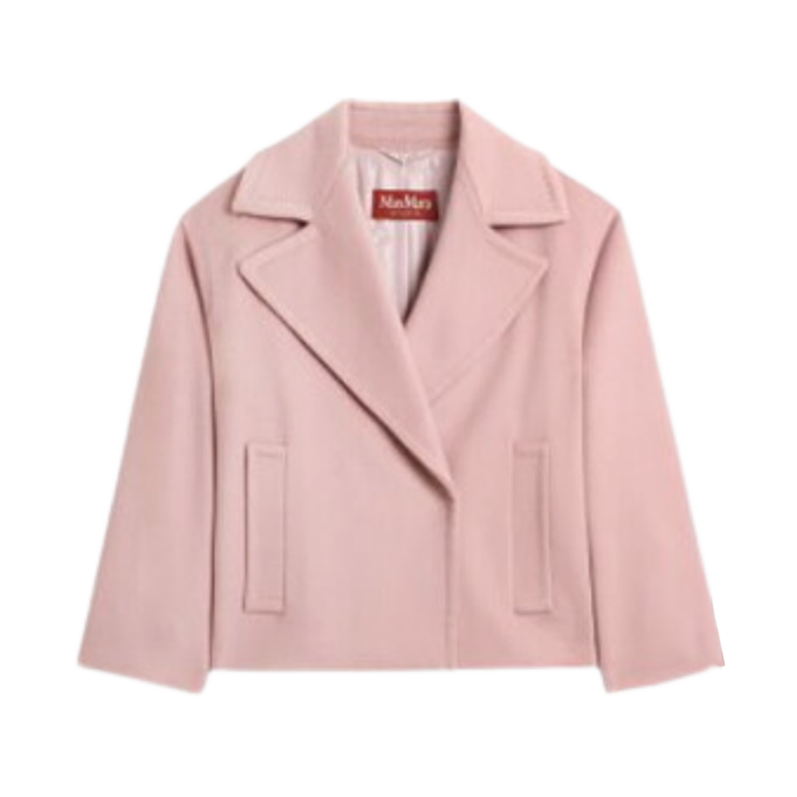 (W) 막스마라 스튜디오 카발라 울 드랩 피 코트 핑크((W) Max Mara Studio Cabala Wool Drap Pea Coat Pink)