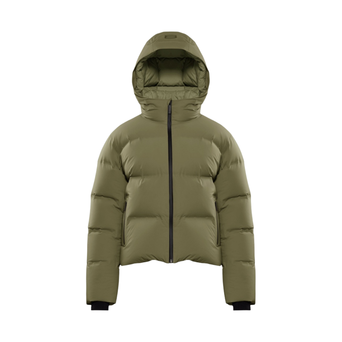 84729 (W) Aritzia The Super Puff Shorty Waterproof Japanese Rainstop Goose Down Puffer Jacket Army Green