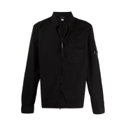 C.P. Company Gabardine Garment Dyed Utility Shirt Black - 21SS