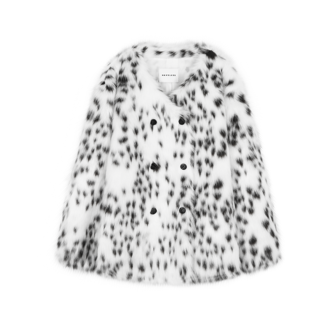 P0000BGN Haveless Vietta Faux Fur Coat Leopard