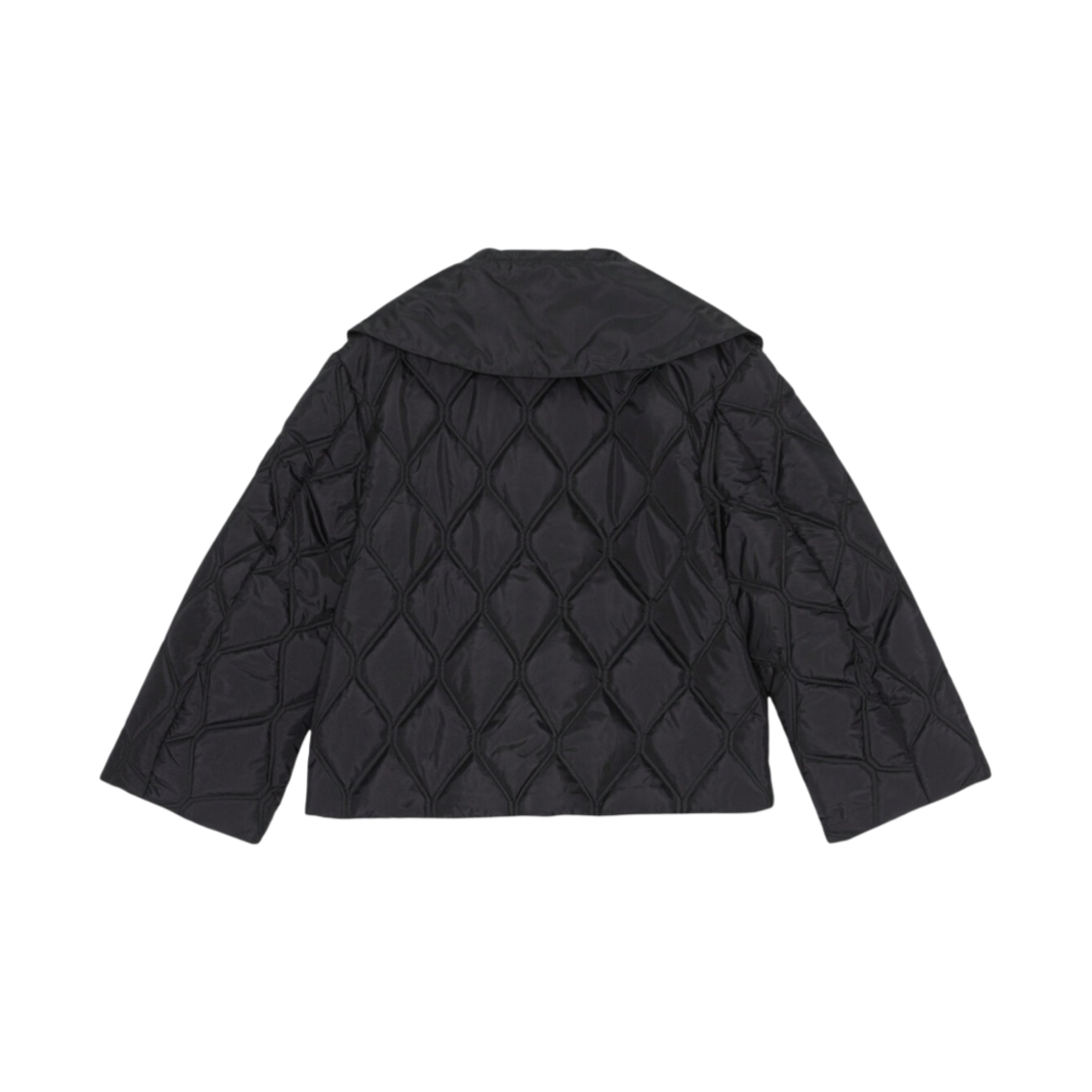 (W) 가니 립스탑 퀼트 자켓 블랙((W) Ganni Ripstop Quilt Jacket Black) - 2