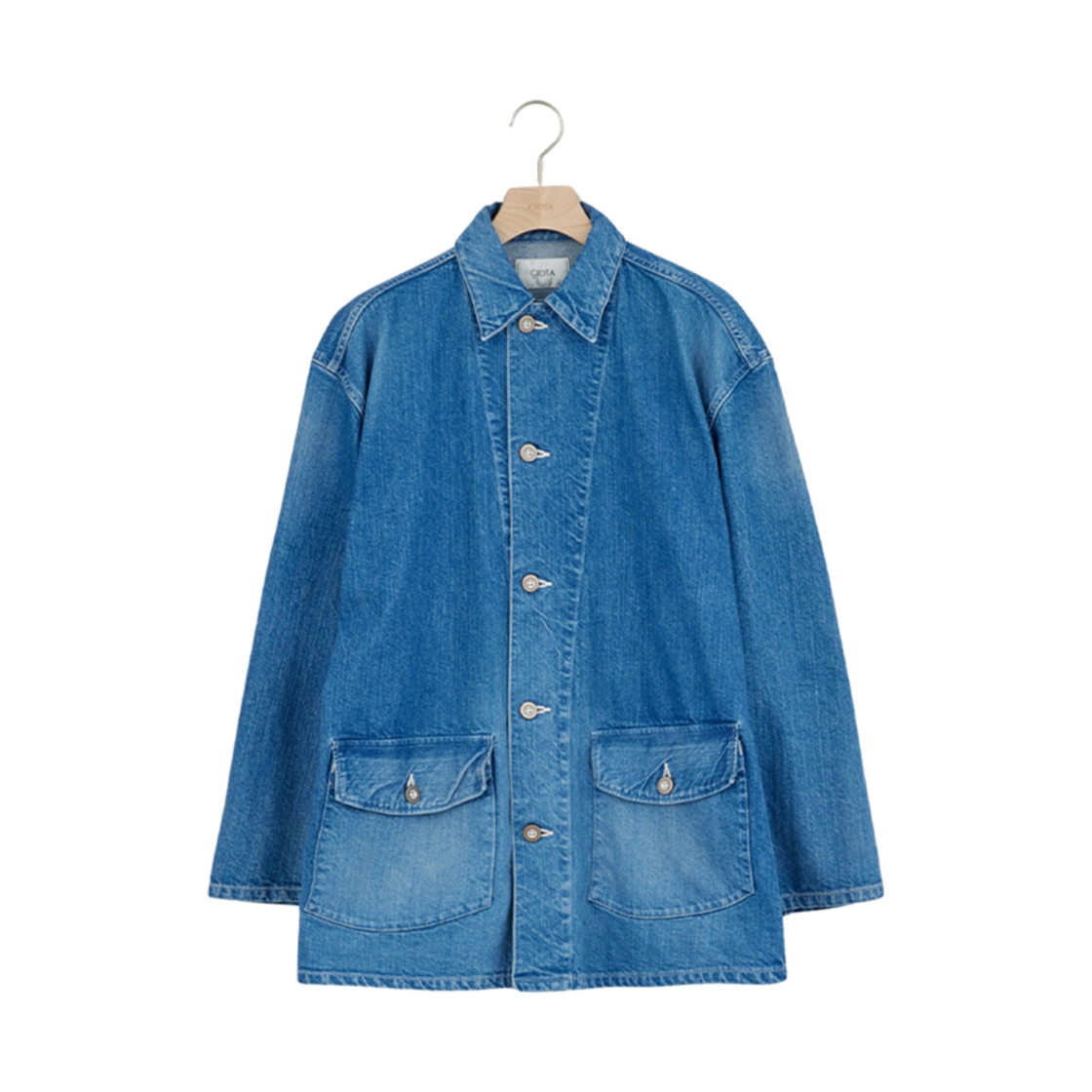 BZLM-108M Ciota Denim Work Jacket Medium Dark Blue Damage