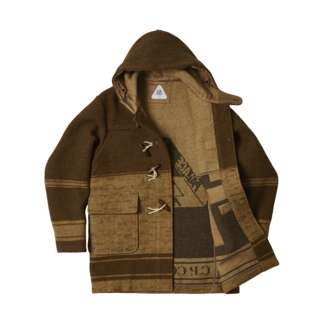 팔라스 x C.P. 컴퍼니 더플 자켓 러버 울 브라운 - 22FW(Palace x C.P. Company Duffel Jacket Rubber Wool Brown - 22FW) - 2