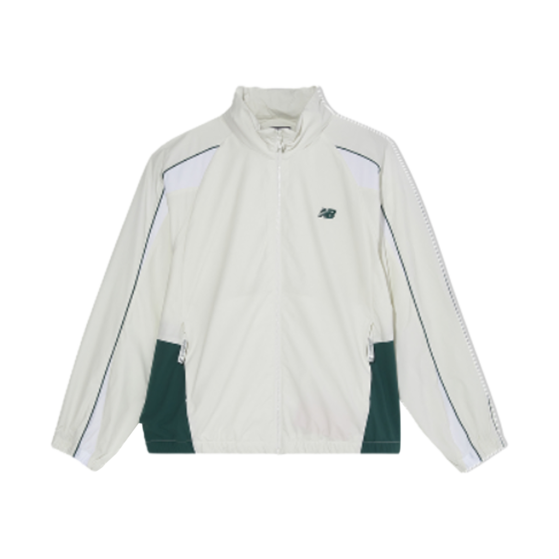 뉴발란스 유니 플라잉 콘트라스팅 웜업 자켓 아이보리(New Balance Uni Flying Contrasting Warm Up Jacket Ivory)