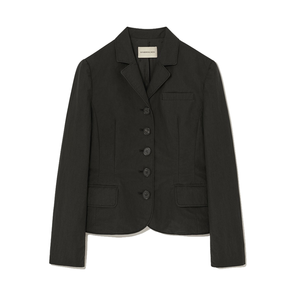 24FW002OT_BK Kindersalmon Women Aurelia Cotton Jacket Black