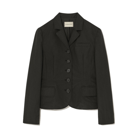 24FW002OT_BK Kindersalmon Women Aurelia Cotton Jacket Black
