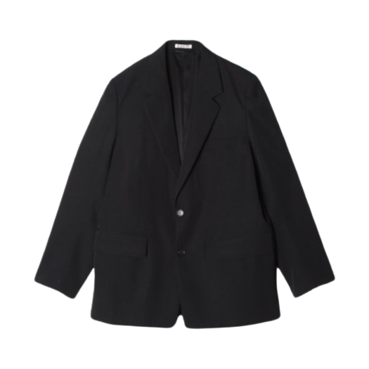 오라리 라이트 울 맥스 개버딘 자켓 탑 블랙 - 25AW | Auralee | KREAM