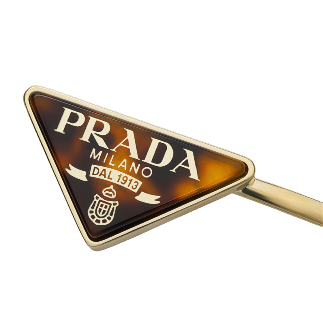 (W) 프라다 플렉시글라스 및 메탈 바렛 허니 토터스쉘((W) Prada Plexiglas Metal Barrette Honey/Tortoiseshell) - 2