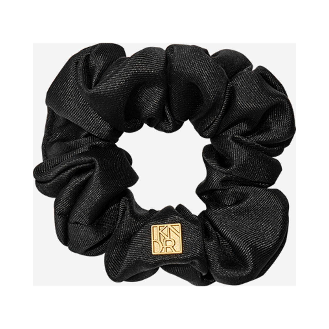 P0000DIT Kindersalmon Silk Scrunchie Black (S)