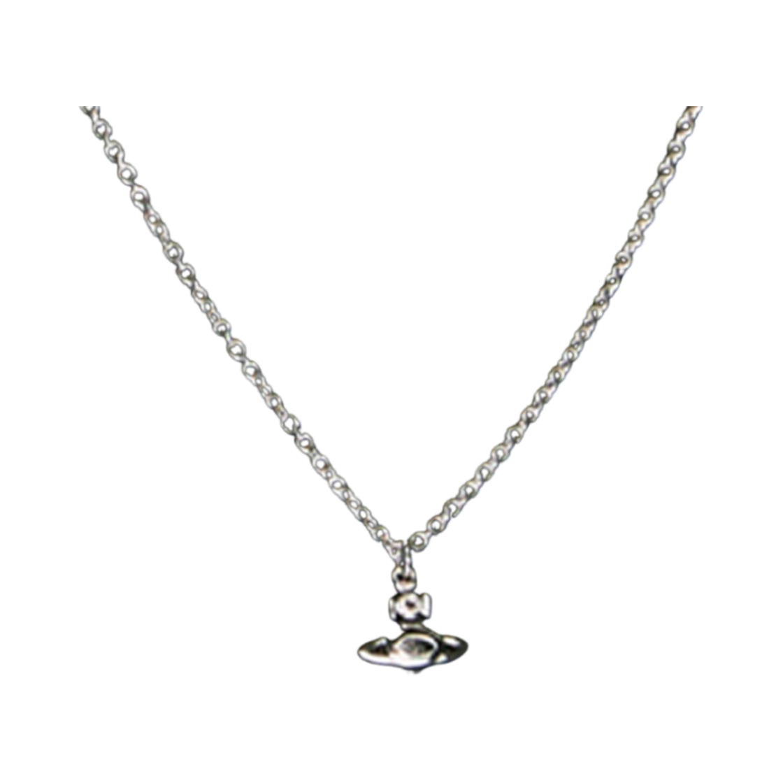 630203DL-02P102 Vivienne Westwood Allie Pendant Necklace Platinum White