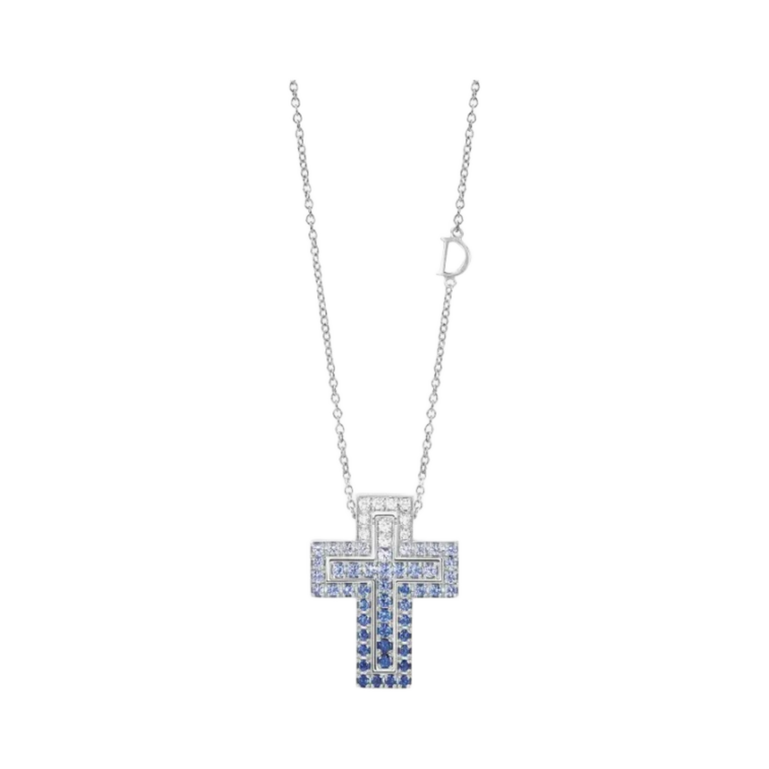 다미아니 벨에포크 다이아몬드 사파이어 네클리스 화이트 골드(Damiani Belle Epoque Diamonds Sapphires Necklace White Gold)