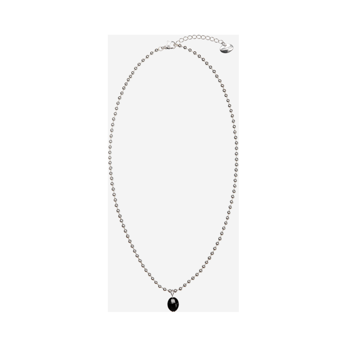 P0000DHY Kindersalmon Women Adele Ball Chain Necklace Black Onyx