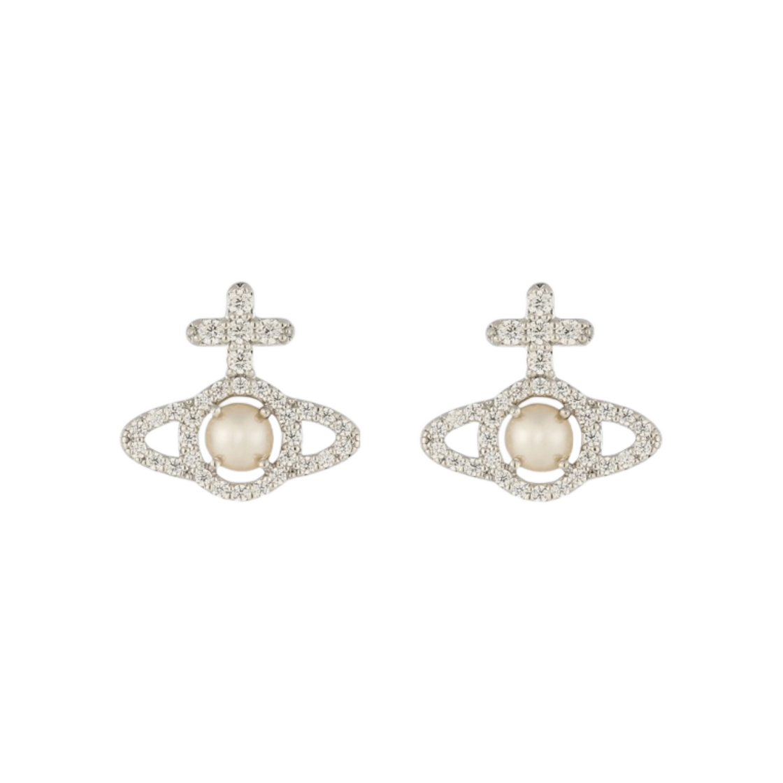(W) 비비안 웨스트우드 올림피아 펄 이어링 실버((W) Vivienne Westwood Olivia Pearl Earrings Silver) - 1