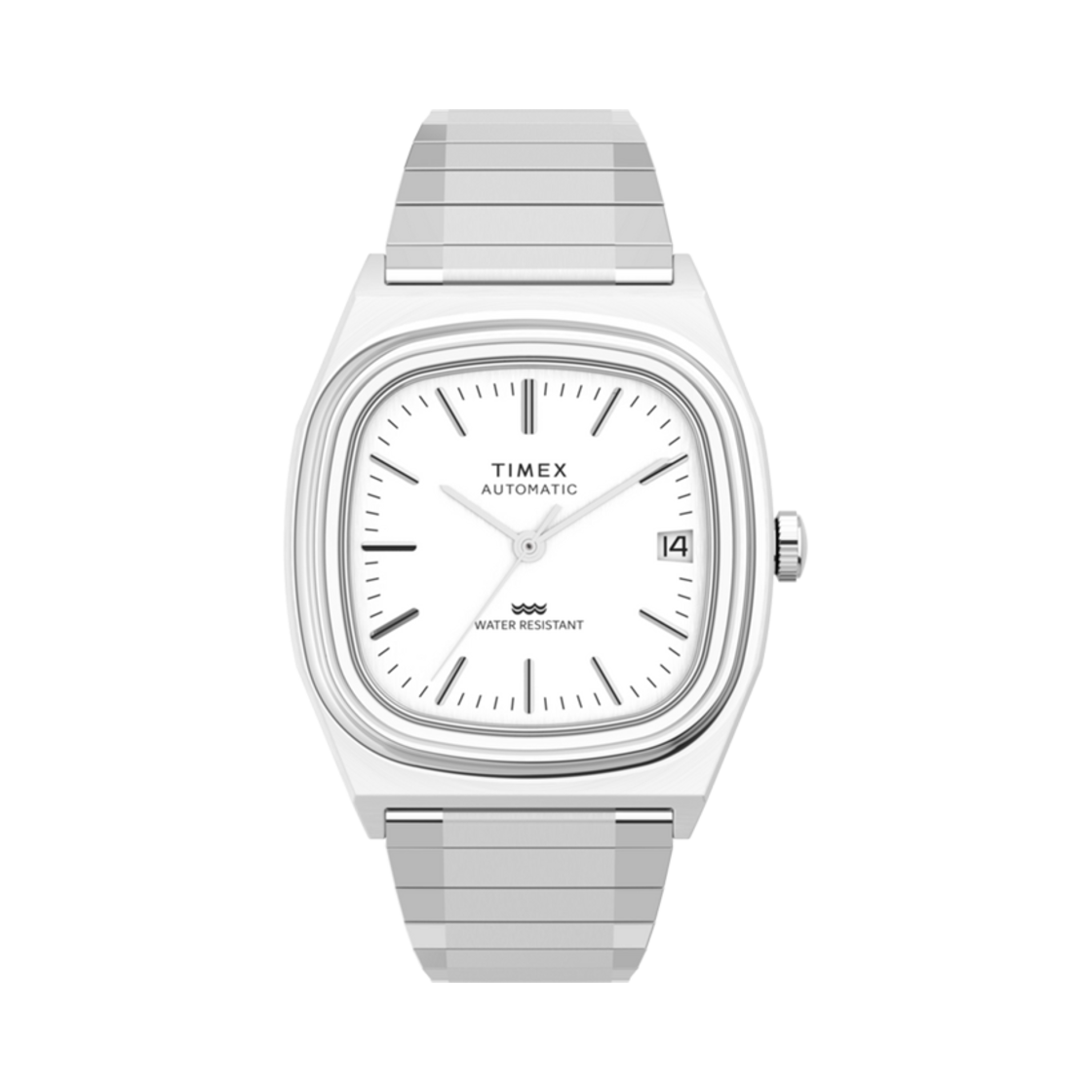 타이맥스 오토매틱 1983E 34mm 스테인레스 스틸 실버 톤(Timex Automatic 1983E 34mm Stainless Steel Silver Tone)