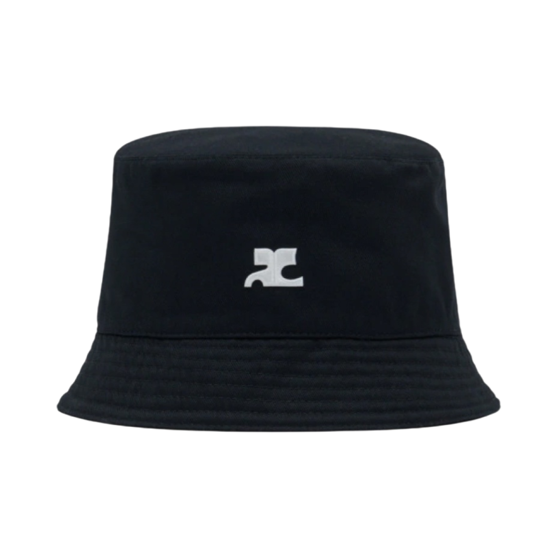 124ACP005CO00249999 Courreges Signature Cotton Bucket Hat Black