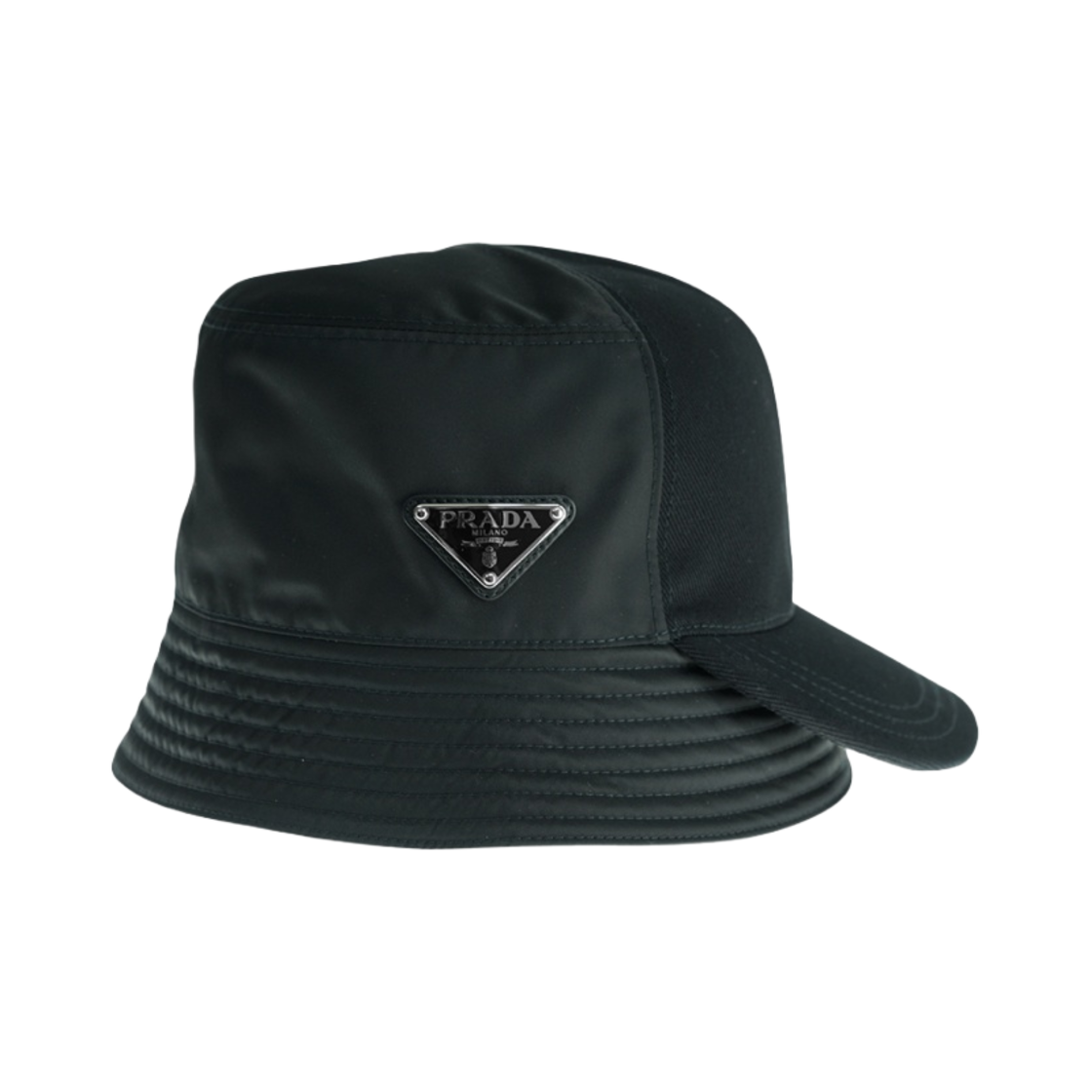 프라다 리나일론 바이저 버킷햇 블랙