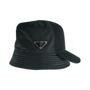 Prada Re-Nylon Visor Bucket Hat Black