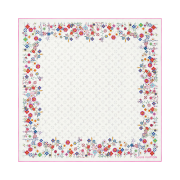 (W) Louis Vuitton x Murakami Takashi Monogram Superflat Flowers Square 90 White