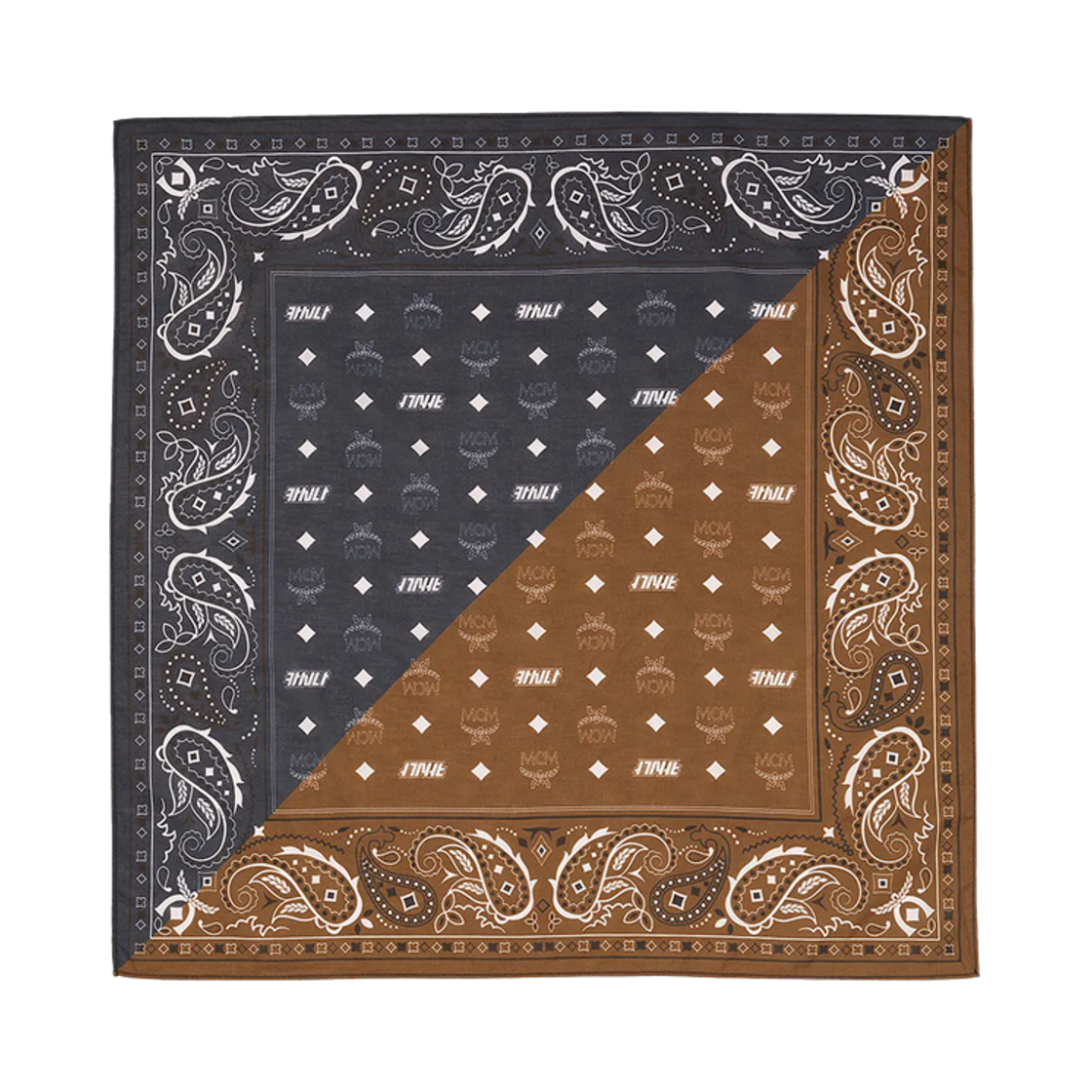- MCM x Kasina Cotton Bandana Washed Cognac