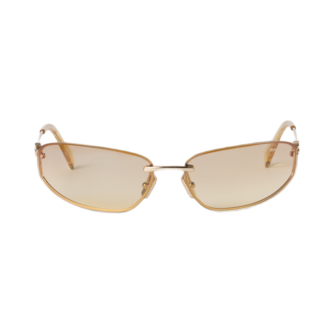 미우 미우 미우 녹턴 선글라스 실버 그라디언트 옐로우 렌즈(Miu Miu Miu Nocturne Sunglasses Silver Gradient Yellow Lens) - 2