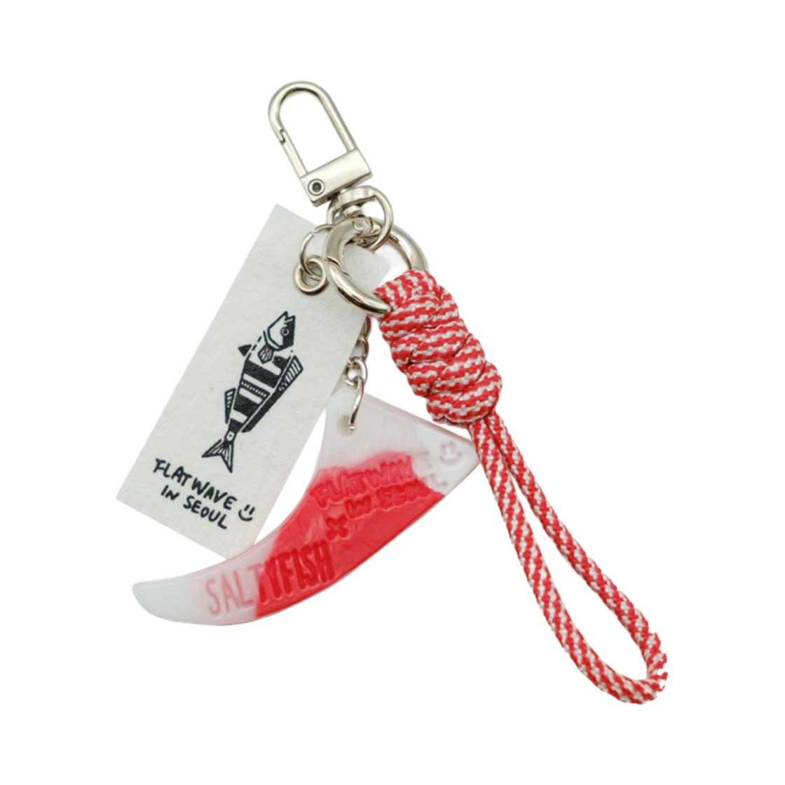 플랫웨이브 x 쏠티피쉬 서프핀 업싸이클링 키링 레드(Flatwave x Saltyfish Surf Fin Upcycling Keyring Red)
