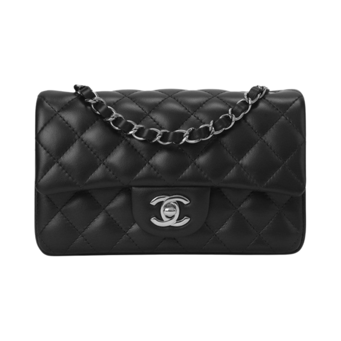 샤넬 미니 플랩백 램스킨 & 실버 메탈 블랙(Chanel Mini Flap Bag Lambskin & Silver Black)