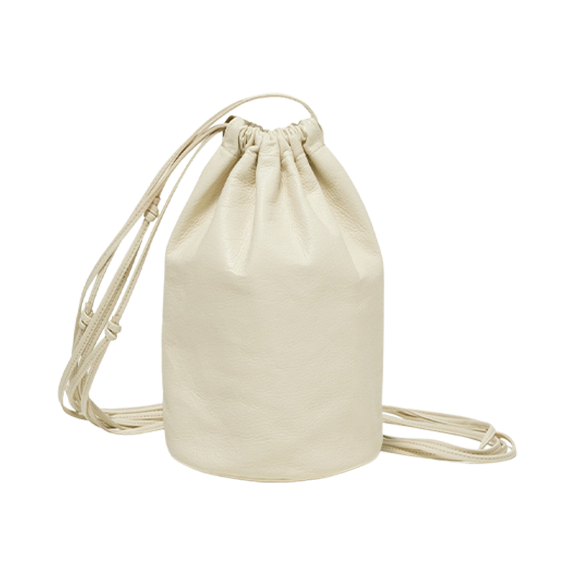 오라리 레더 빅 라운드 스트링 파우치 아이보리 | Auralee | KREAM